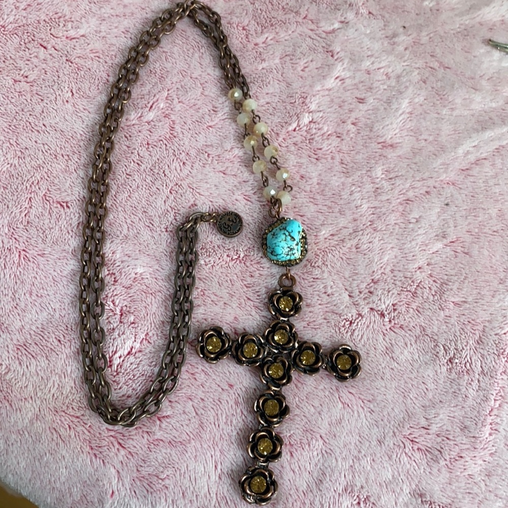 Victoria Lynn knock off Cross necklace